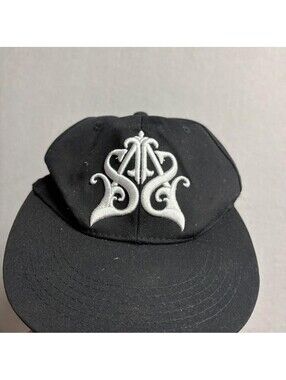 Southpole Vintage Black Cotton Baseball Cap Mens One Size Embroidered Logo Hat